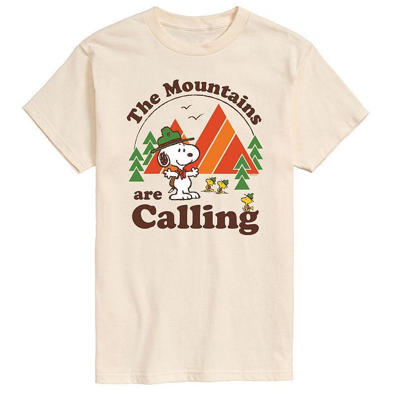 Mens Peanuts Mountains Are Calling Tee Product Image