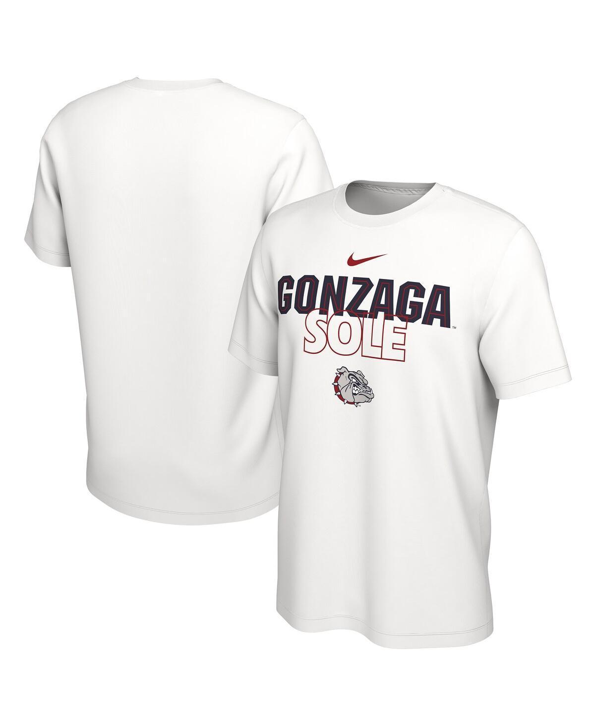 Mens Nike White Gonzaga Bulldogs On Court Bench T-shirt Product Image