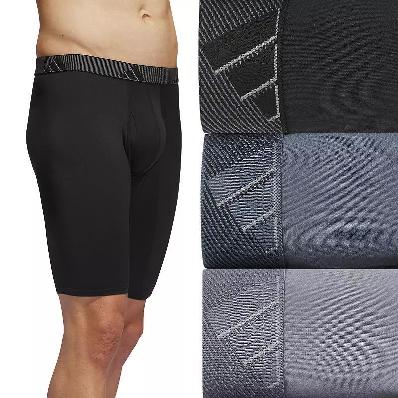 Mens adidas 3-pack Microfiber Long Boxer Briefs Product Image