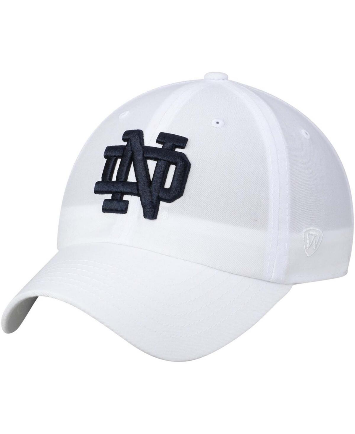 Mens White Notre Dame Fighting Irish Staple Adjustable Hat Product Image