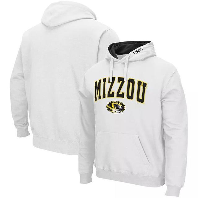 Mens Colosseum White Missouri Tigers Arch & Logo 3.0 Pullover Hoodie Product Image