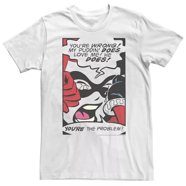 Big & Tall DC Comics Batman Harley Quinn Retro Comic Poster Tee, Mens Product Image