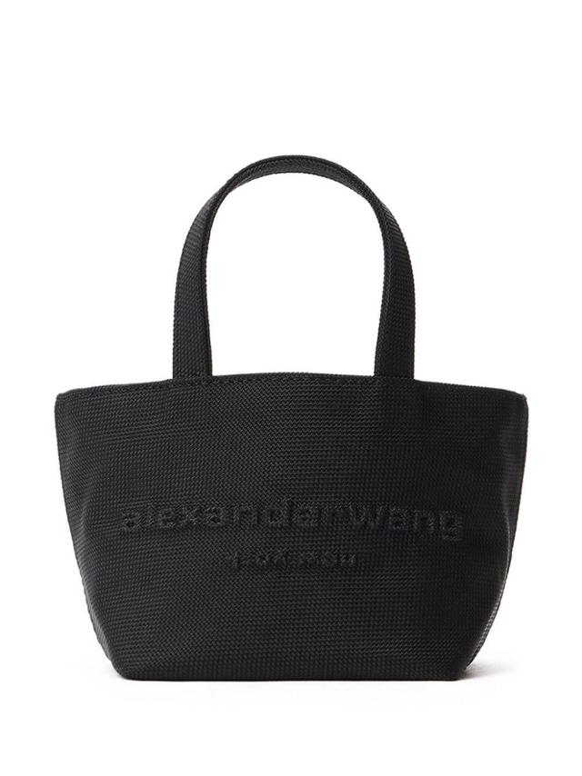 mini Punch logo-embossed leather tote bag Product Image