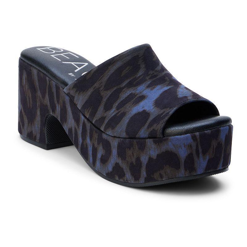 Beach by Matisse Terry Womens Platform Sandals Grey Leopard Product Image