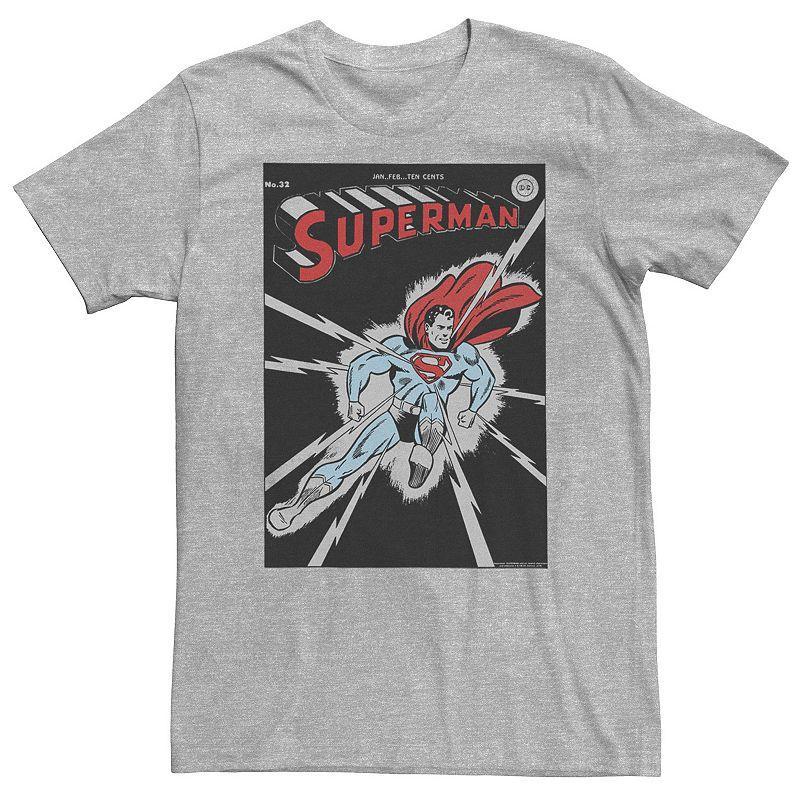 Big & Tall DC Comics Superman No. 32 Comic Cover Poster Tee, Mens Athletic Grey Product Image