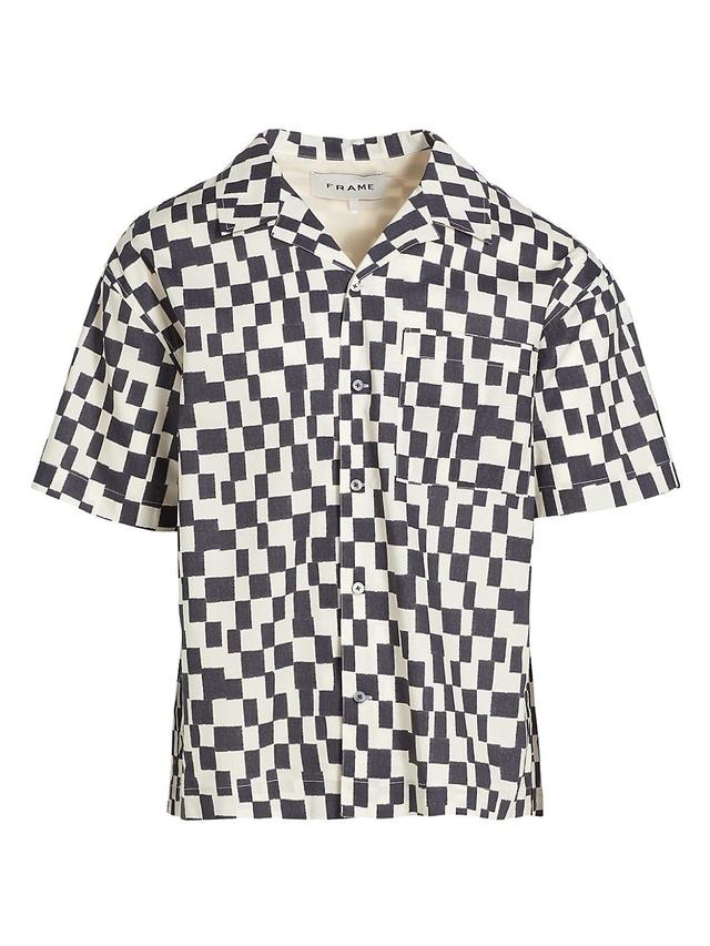 Mens Vintage Print Camp Shirt Product Image