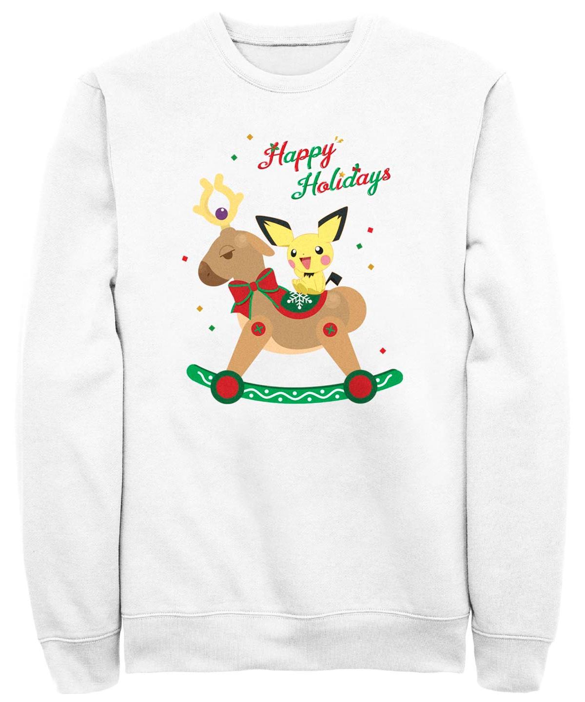 Fifth Sun Mens Rockin Reindeer Crew Fleece Pullover Sweatshirt Product Image