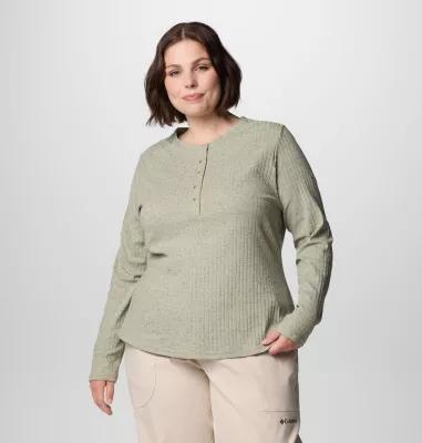 Columbia Women's Brea Falls Henley Long Sleeve Shirt - Plus Size- Product Image