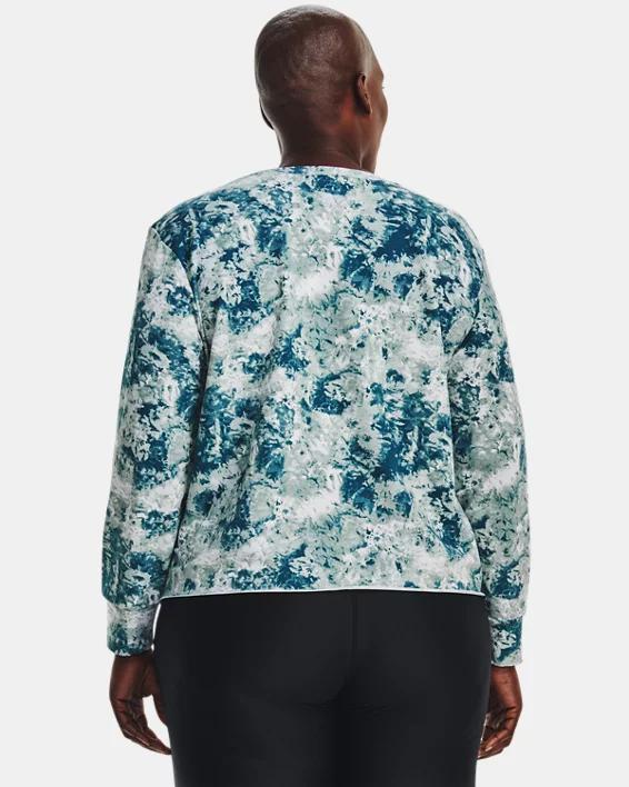 Women's UA Rival Terry Printed Crew Product Image