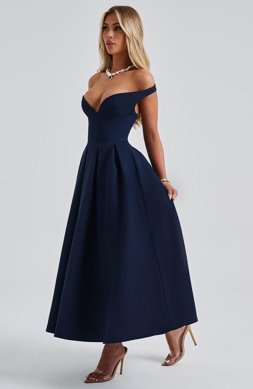 Lanetta Midi Dress - Navy Product Image