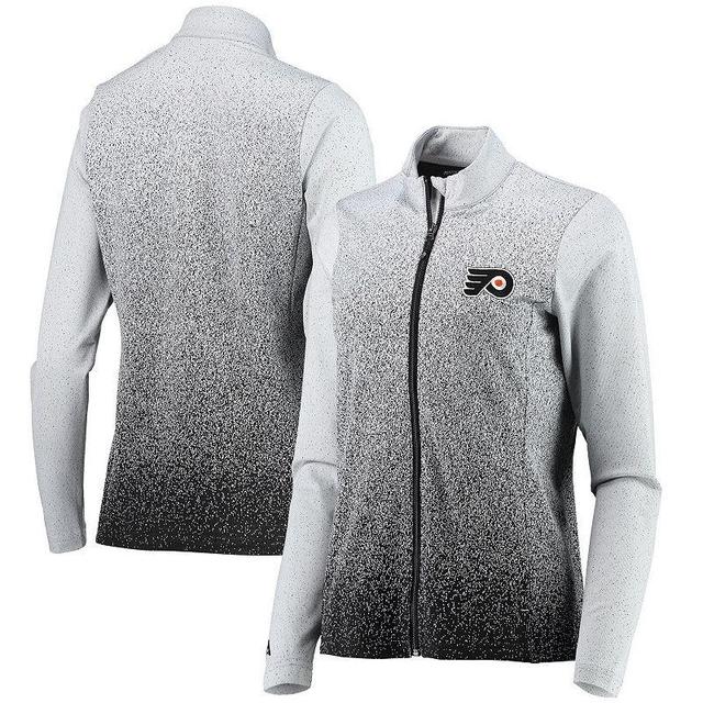 Womens Antigua White/Black Philadelphia Flyers Guide Desert Dry Full-Zip Jacket Product Image