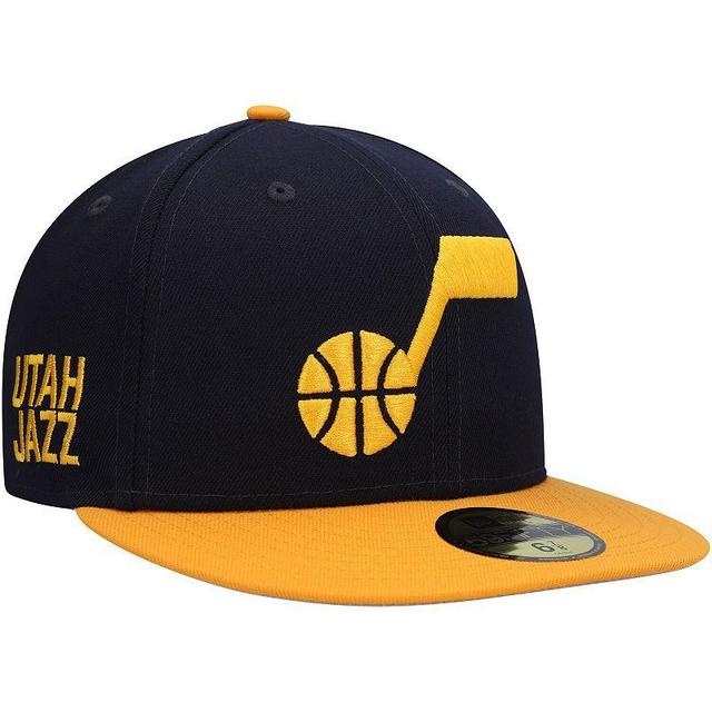 Mens New Era Navy/Gold Utah Jazz Midnight 59FIFTY Fitted Hat Jaz Blue Product Image