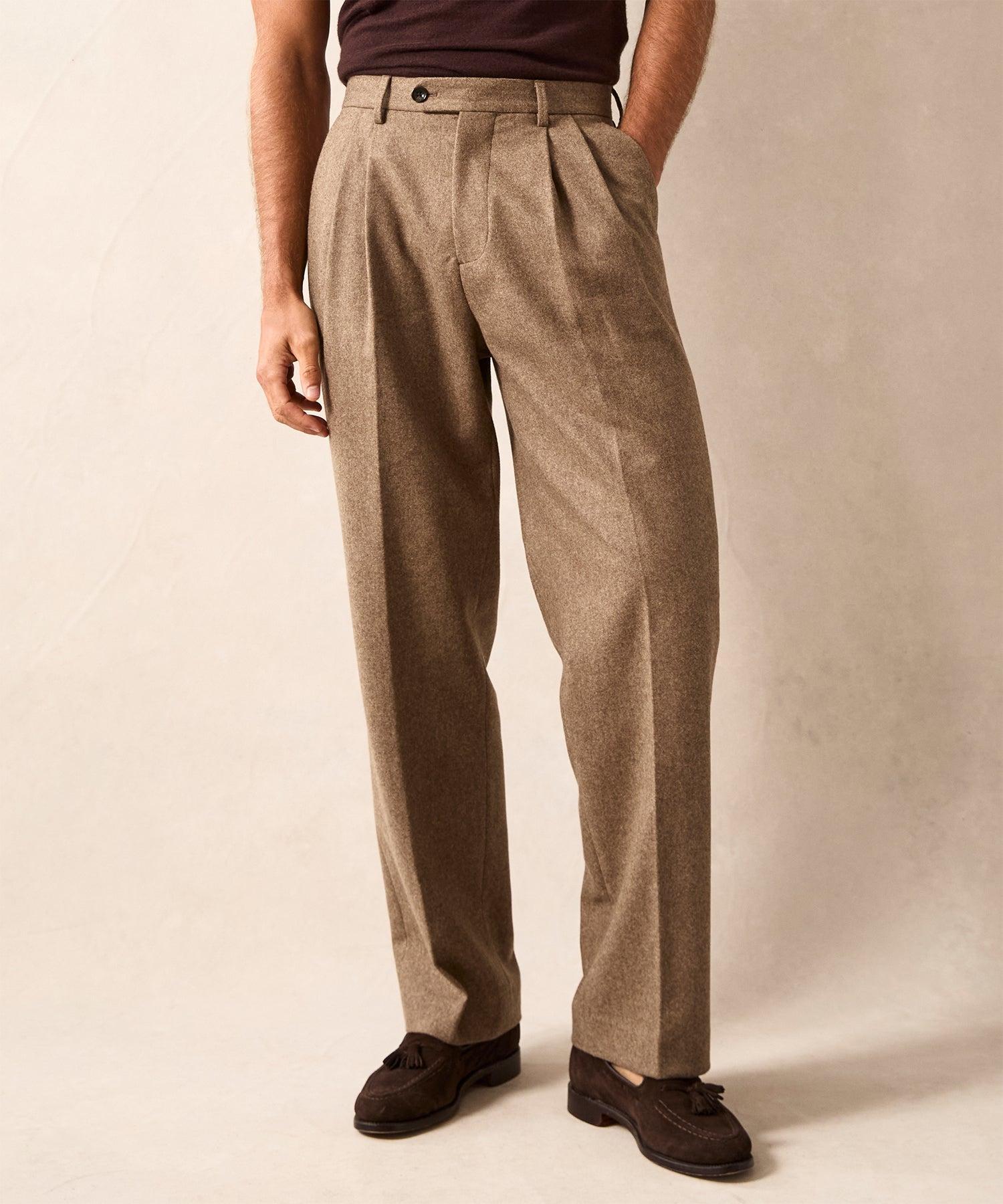 Italian Flannel Wythe Trouser in Chestnut Product Image