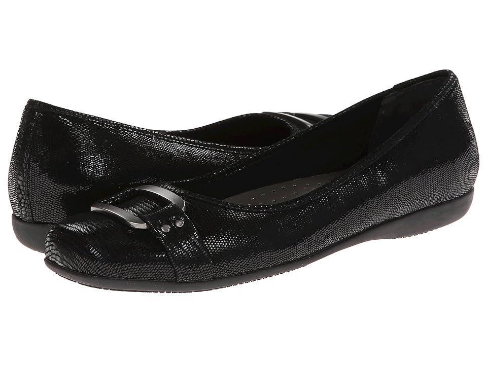 Trotters Sizzle Patent Suede Lizard Printed Leather Ballet Flats Product Image