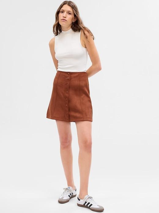 Faux-Suede Mini Skirt product image