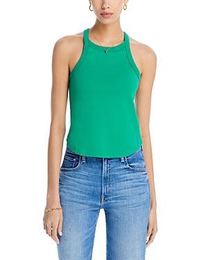 The Up In Arms Ribbed Tank In Green Product Image