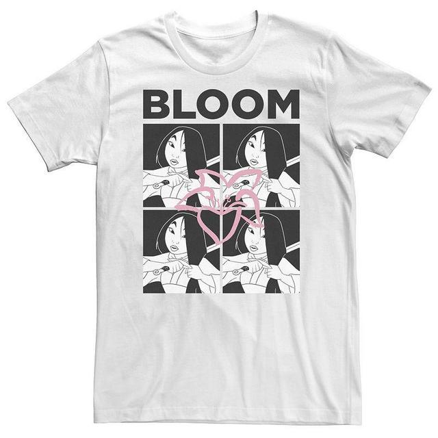 Big & Tall Disney Mulan Mulan Black Box Up Bloom Tee, Mens Product Image