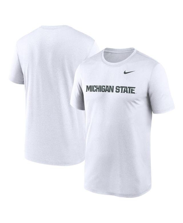 NIKE Men's White Michigan State Spartans Primetime Legend Wordmark T-shirt Product Image