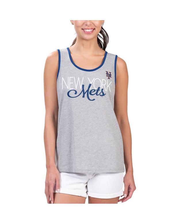 Womens G-iii 4Her by Carl Banks Gray New York Mets Fastest Lap Tank Top Product Image