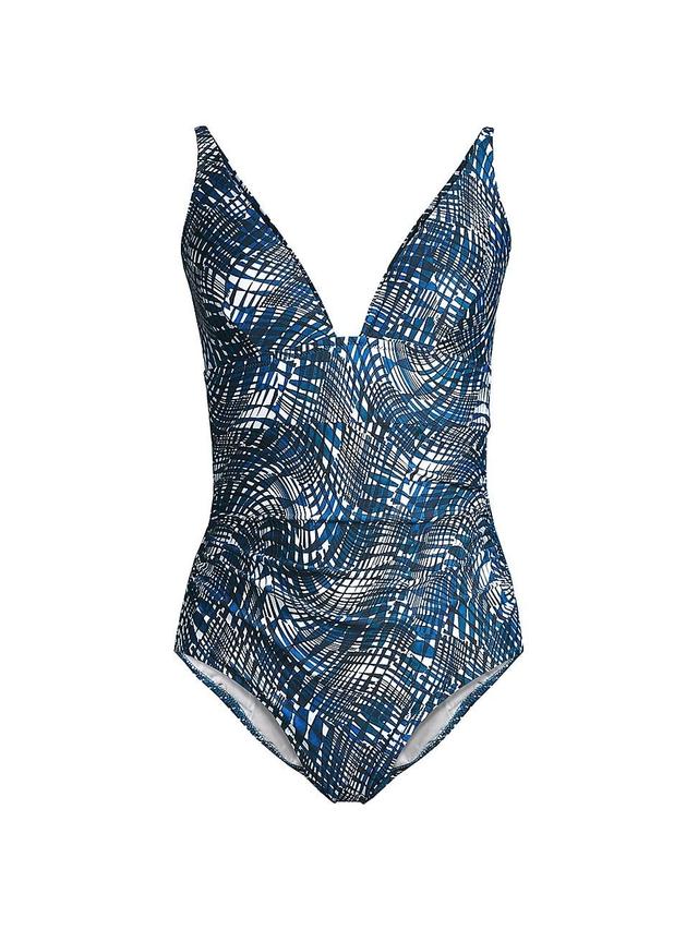 Womens Niki Abstract-Print One-Piece Swimsuit Product Image