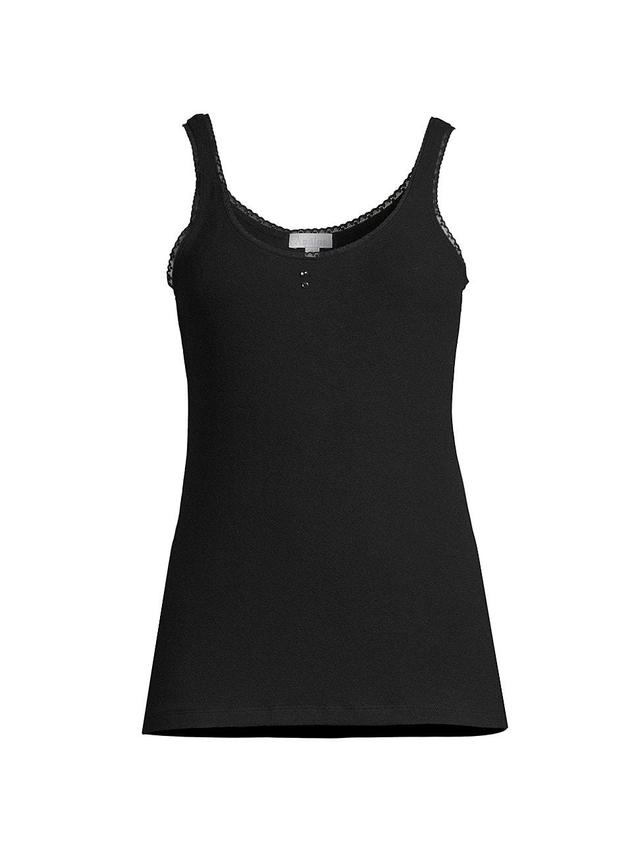 Womens Amelie Scoop Neck Lace-Trim Tank Product Image