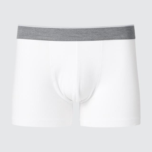 Mens Low-Rise Cotton Boxer Briefs with Odor Control White 2XL UNIQLO US Product Image