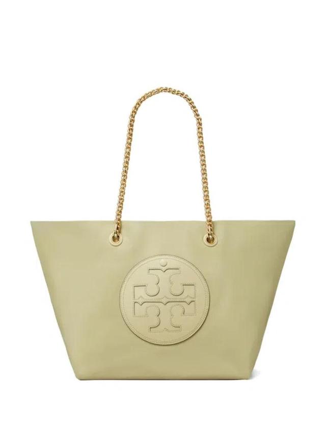 Ella Chain Tote Bag In Beige Product Image