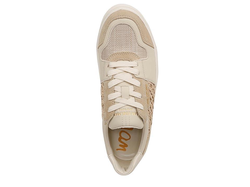 Sam Edelman Womens Elcie Lace-Up Raffia Court Sneakers - Sandshell Multi Product Image