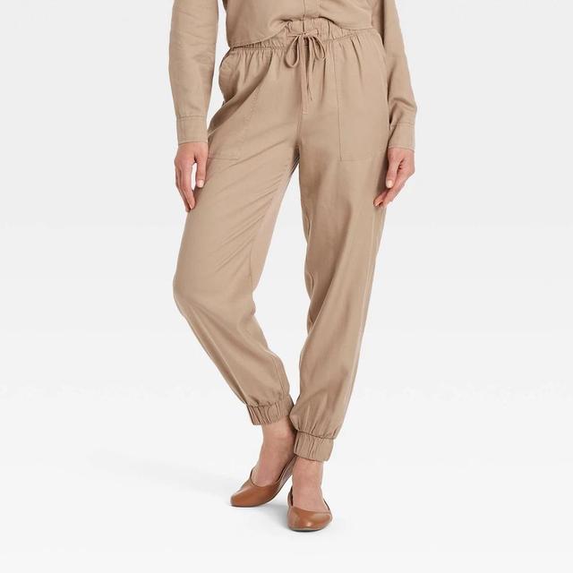 Womens High-Rise Joggers - Universal Thread Tan M Product Image