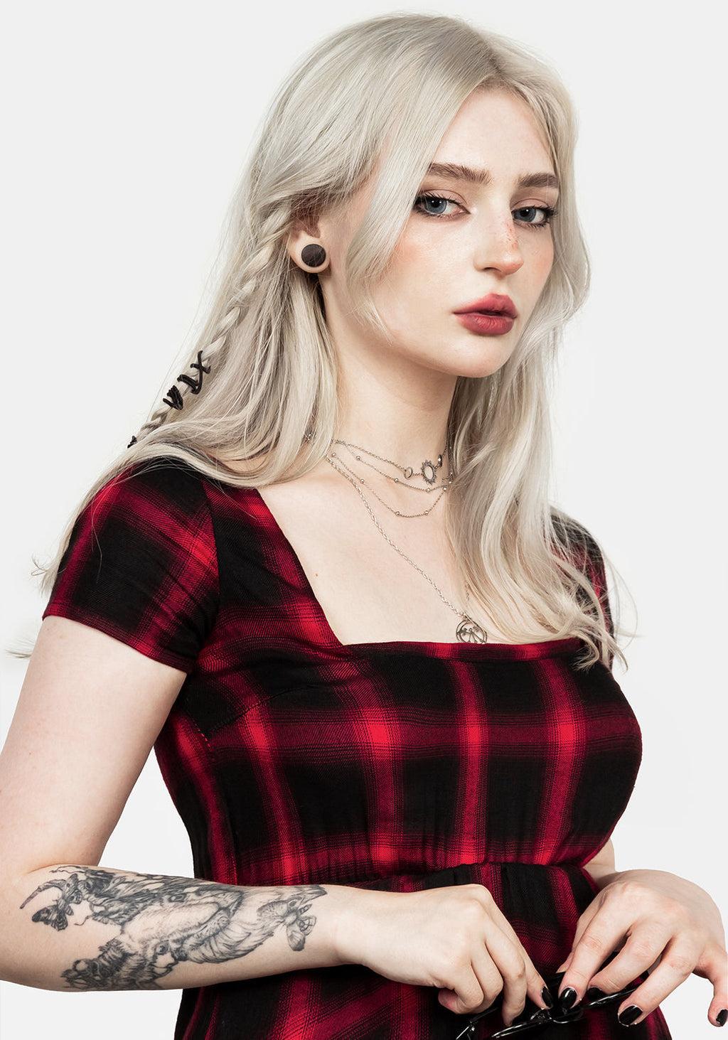 Pennyroyal Red Check Dress Product Image