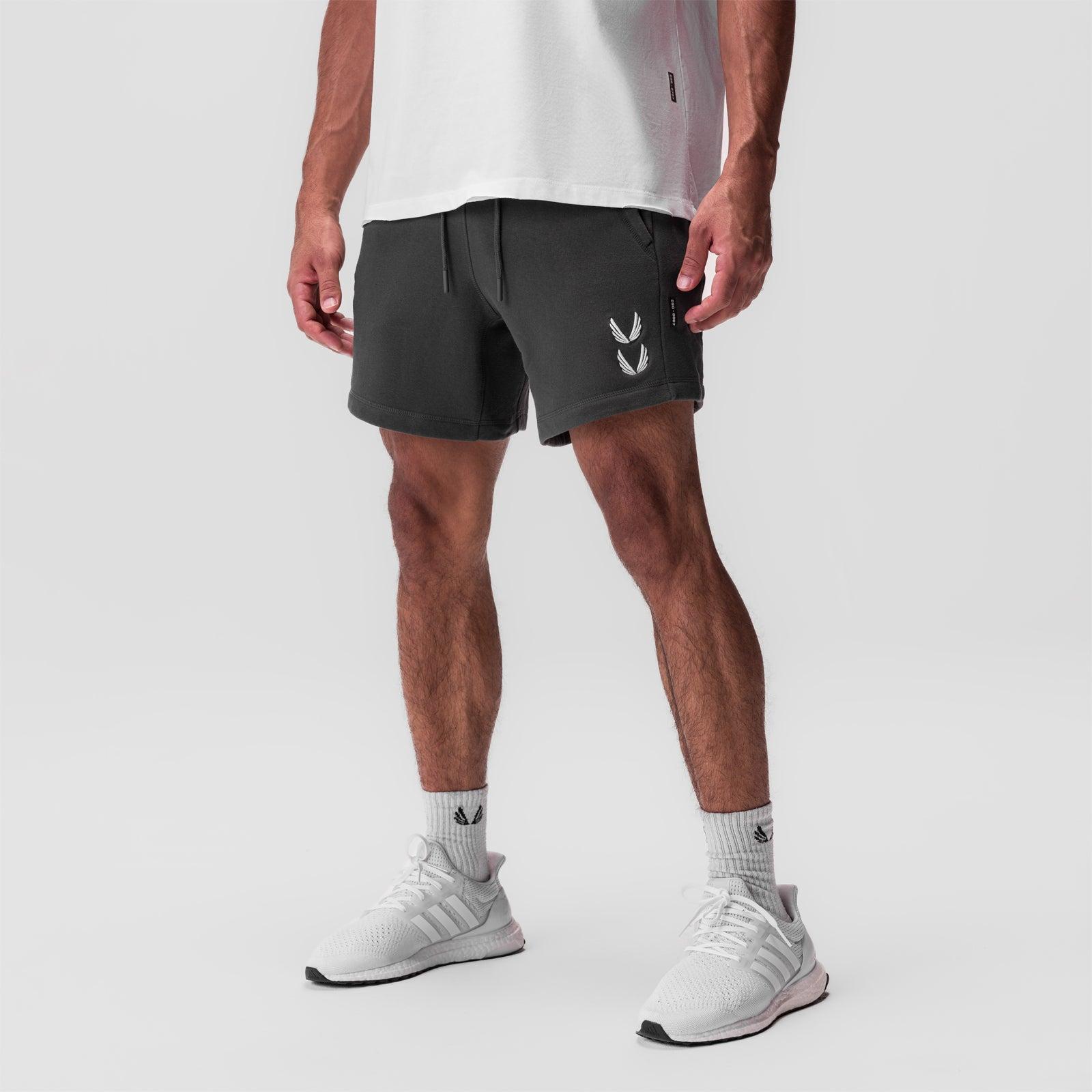 0867. Tech-Terry™ Sidelock Sweat Short - Space Grey "Stacked Wings" Product Image