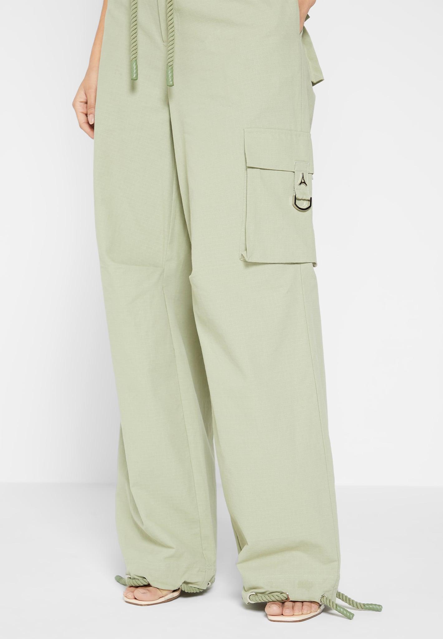 Ripstop Parachute Cargo Pants - Sage Female Product Image