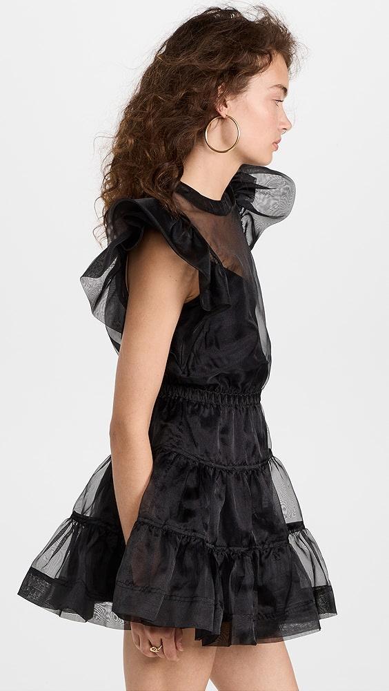 SIMKHAI Monique Organza Ruffle Sleeve Mini Dress | Shopbop Product Image