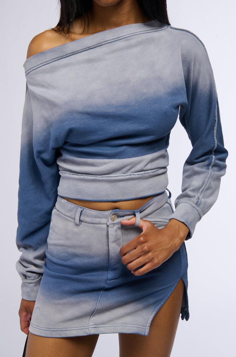 LEONA OMBRE OFF THE SHOULDER SWEATSHIRT Product Image