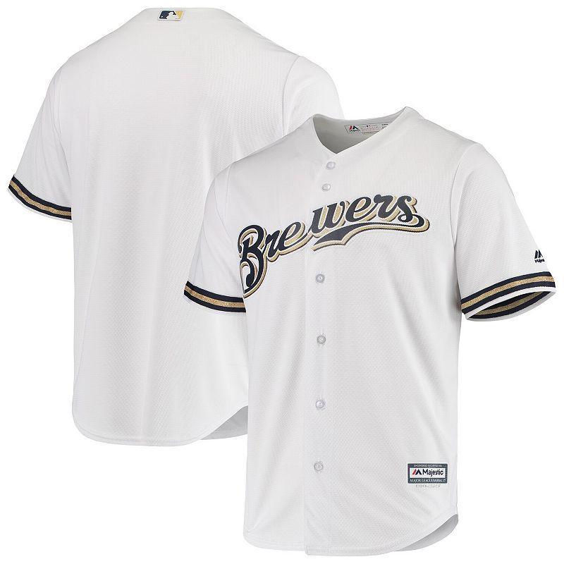 Mens Majestic Milwaukee Brewers Team Official Jersey Product Image