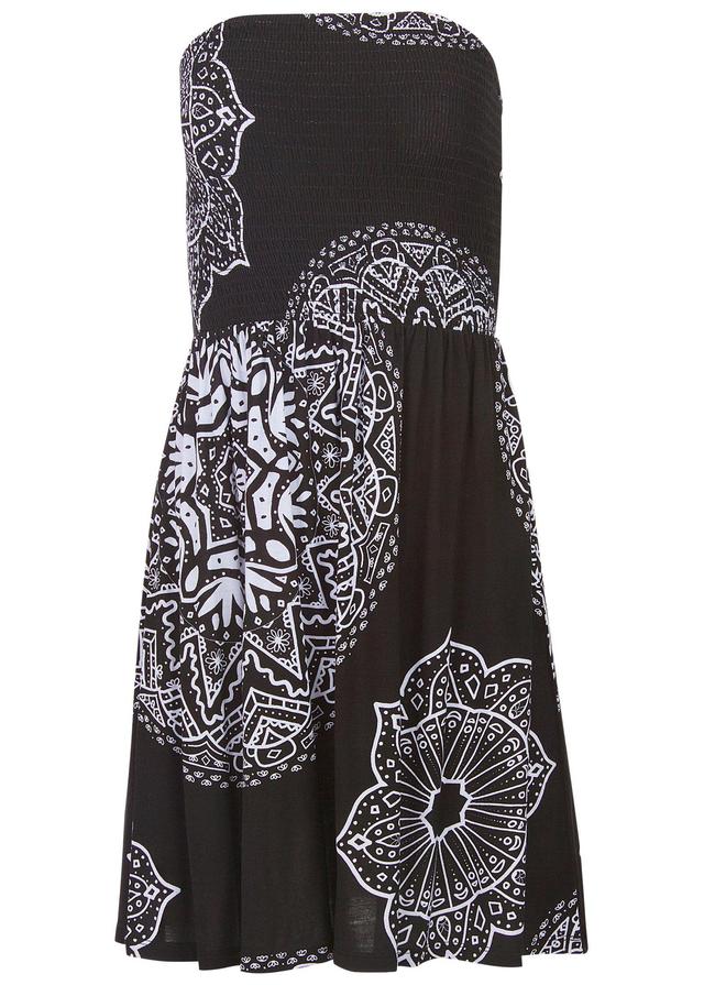 Convertible Coverup Dress - Ornate Medallion Black Product Image