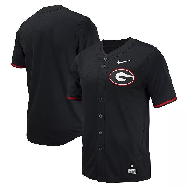 Mens Nike Georgia Bulldogs Replica Full-Button Baseball Jersey Product Image