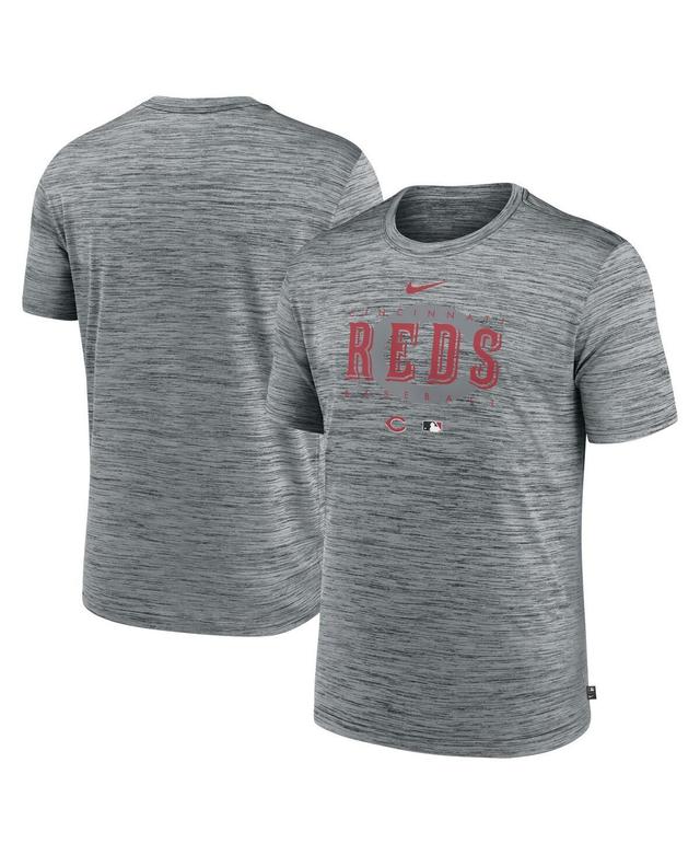 Mens Nike Heather Gray New York Mets Authentic Collection Velocity Performance Practice T-shirt Product Image