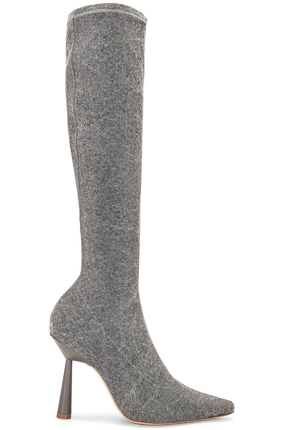 GIA BORGHINI X RHW Knee High Boot in Grey Product Image