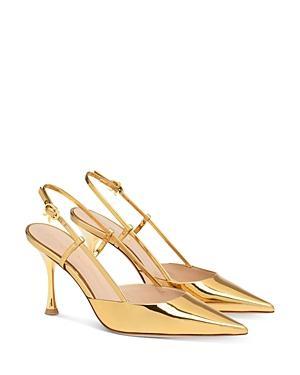 Gianvito Rossi Womens Ascent Vitello Slip On Pointed Toe Slingback High Heel Pumps Product Image