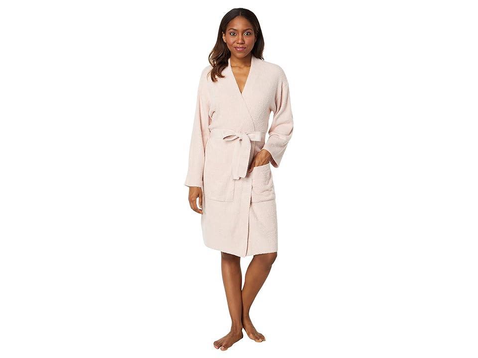 Barefoot Dreams CozyChic Lite(r) Barbie Robe (Dusty Rose/White) Women's Robe Product Image