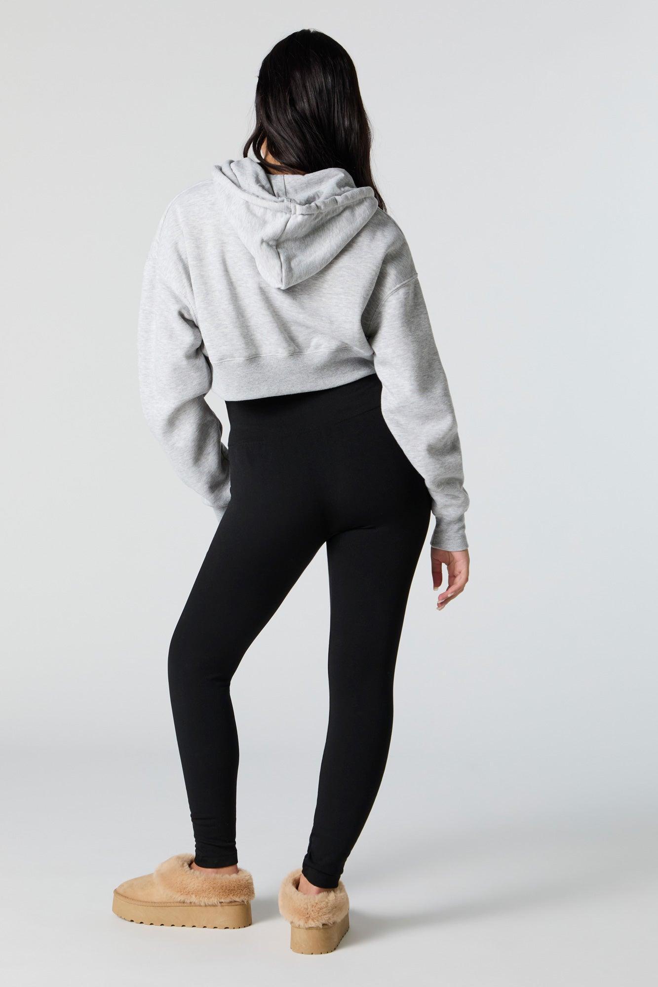 Seamless Solid High Rise Fleece Legging Female Product Image