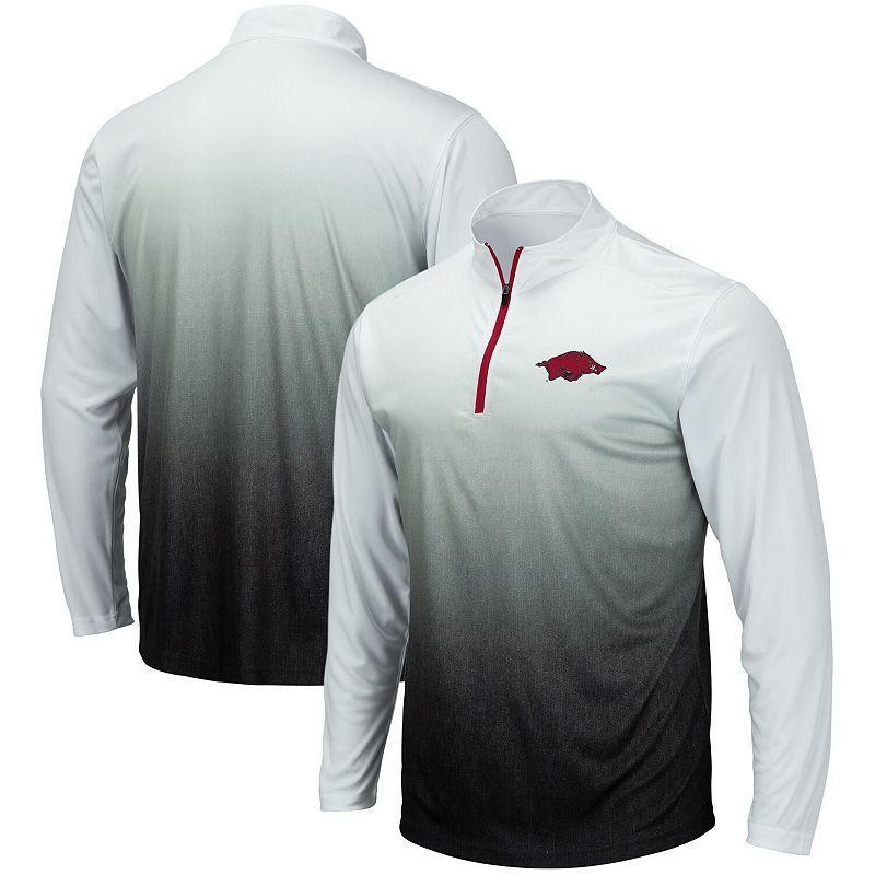 Mens Colosseum Gray Arkansas Razorbacks Magic Team Logo Quarter-Zip Jacket Product Image