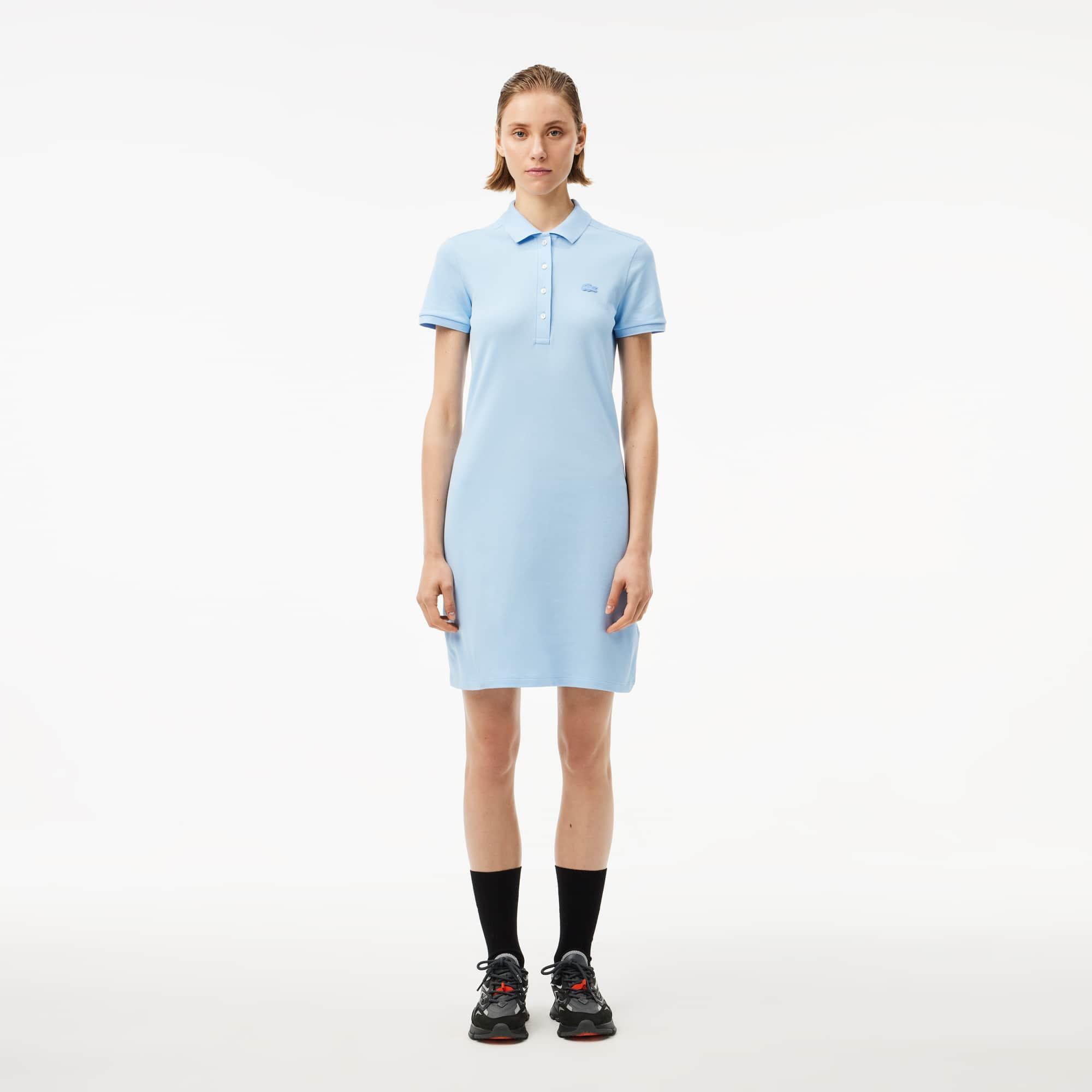 Women's Slim Fit Stretch Mini Piqué Polo Dress Product Image