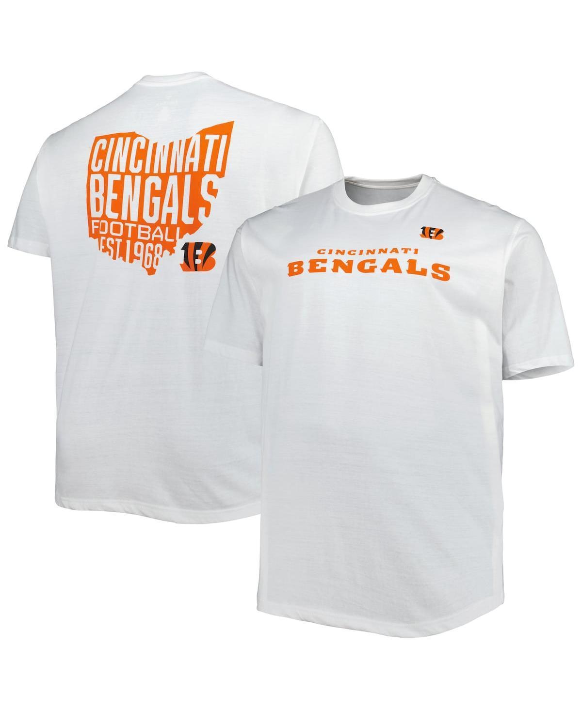 Mens Fanatics White Cincinnati Bengals Big and Tall Hometown Collection Hot Shot T-shirt Product Image