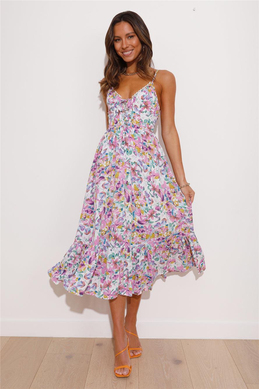 Blooming Scent Midi Dress White Product Image