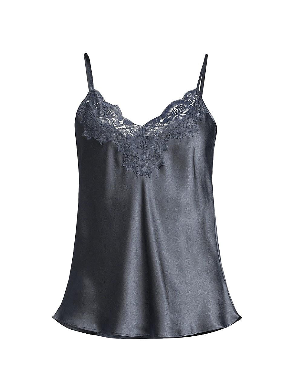 Womens Lace-Trim Silk Cami Product Image