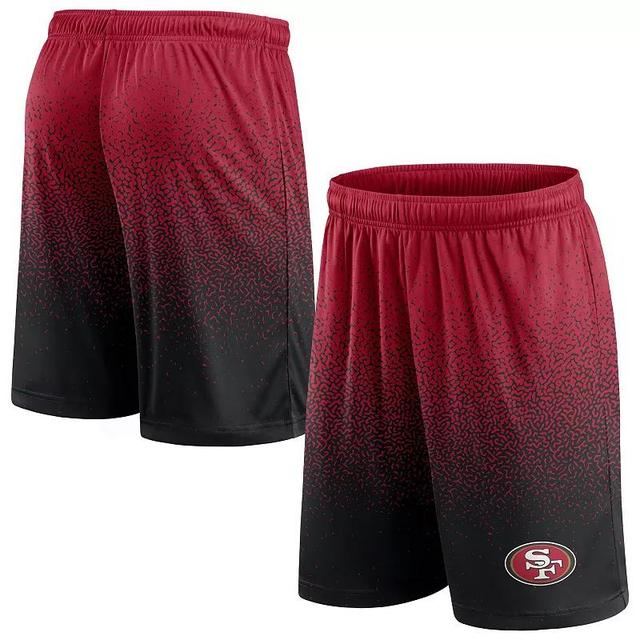 Mens Fanatics Branded Scarlet/Black San Francisco 49ers Ombre Shorts Product Image