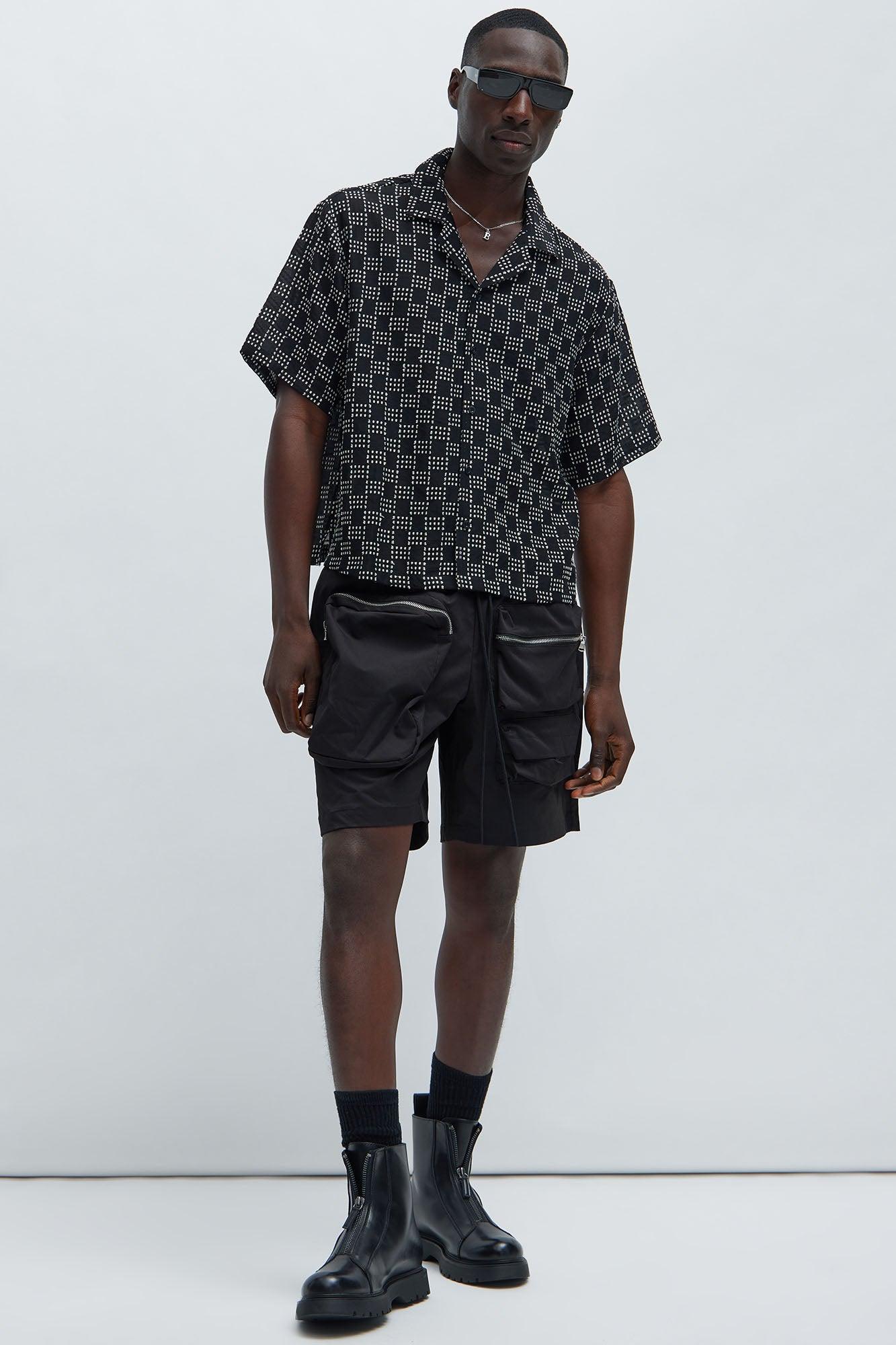 Alabastar Jacquard Shirt - Black/combo Product Image