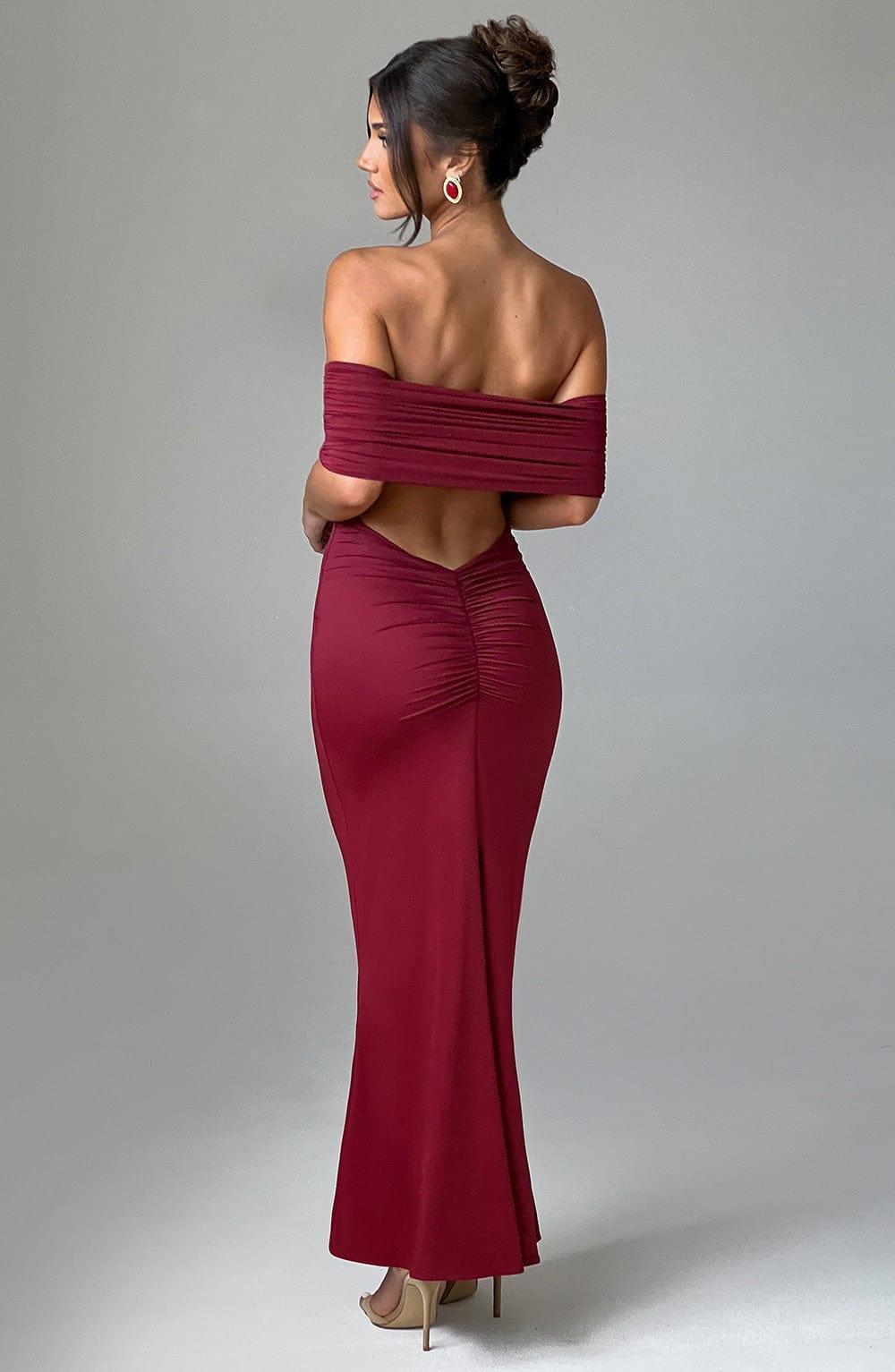 Belinda Maxi Dress - Burgundy Product Image